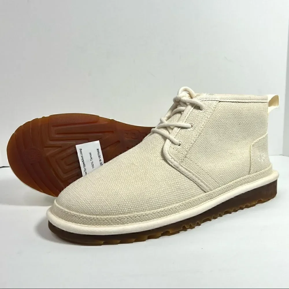 UGG Neumel Mens Hemp Canvas Chukka Boots Natural Off White 9‎ 1117613